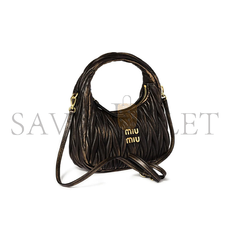 MIU MIU WANDER QUILTED LEATHER CLUTCH BAG 5BC125 (23*20*6cm)